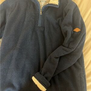 Orvis Men's Navy Zip-Up Sweater